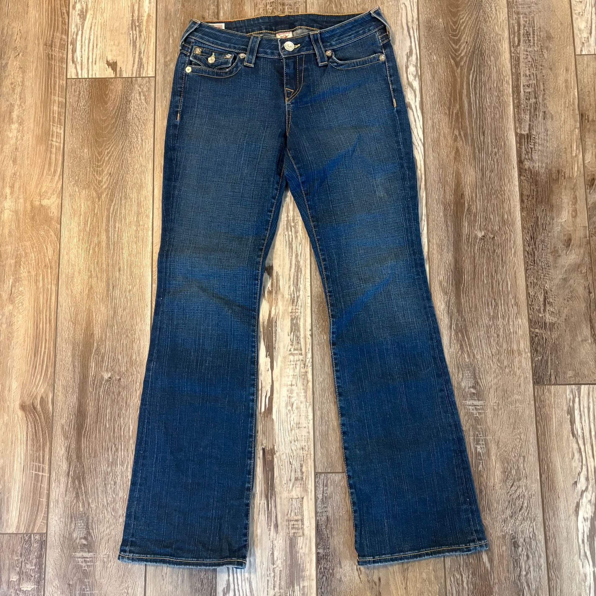 True Religion Becky Bootcut Jeans Usa Made Flap Pocket Size 29 (30x32)